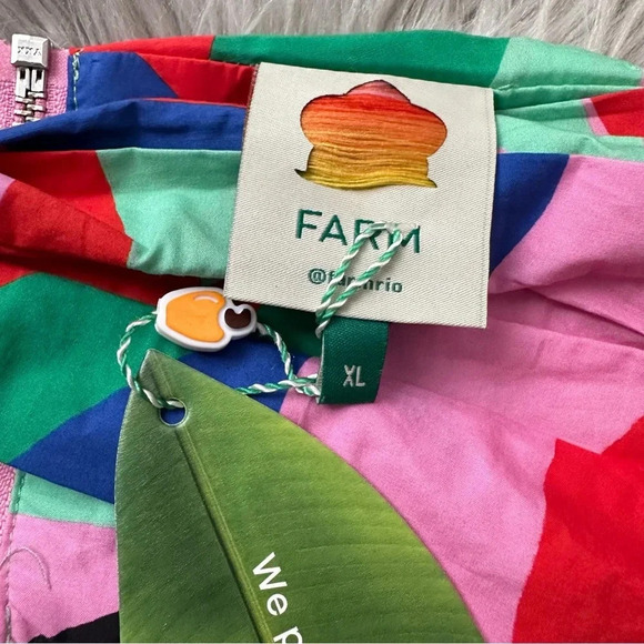 FARM RIO Colorful Monstera Crop Top Size XL NWT - Picture 7 of 8